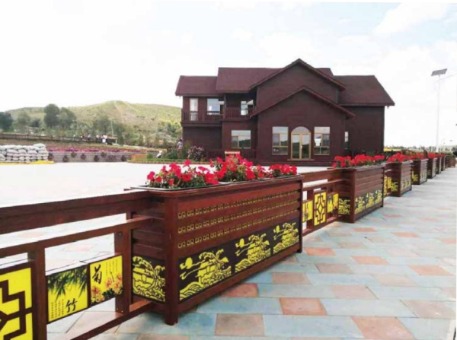 步行街氟碳喷涂花箱